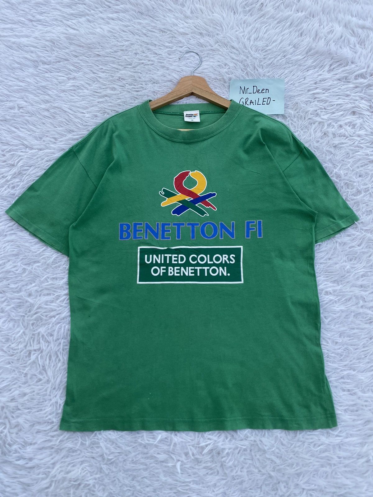 United Colors Of Benetton Rare United Colors of Benetton Spellout Big Logo Tshirt Size US L / EU 52-54 / 3 - 2 Thumbnail