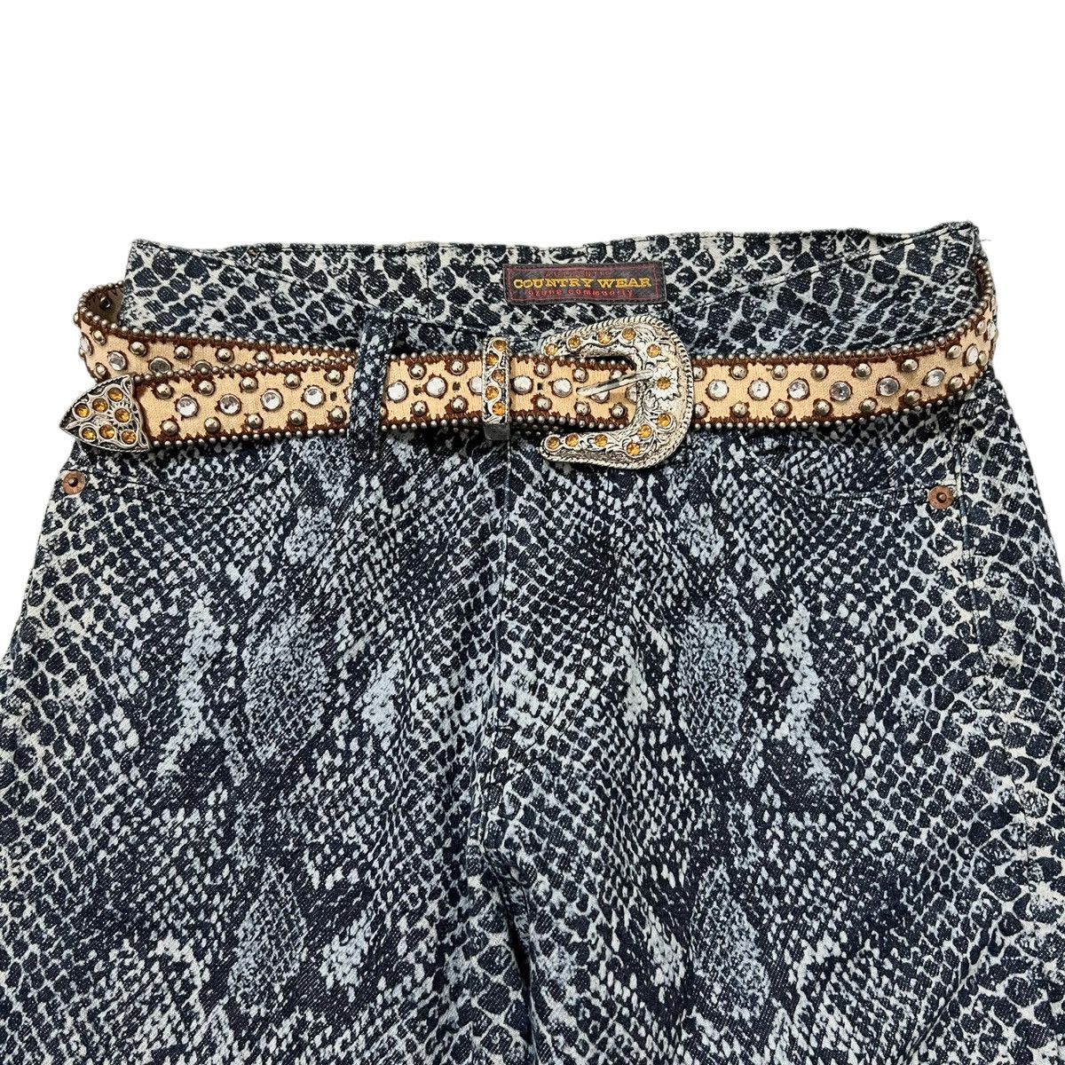 If Six Was Nine × Le Grande Bleu (L.G.B.) Y2k studed crystal distressed belt Size ONE SIZE - 4 Thumbnail