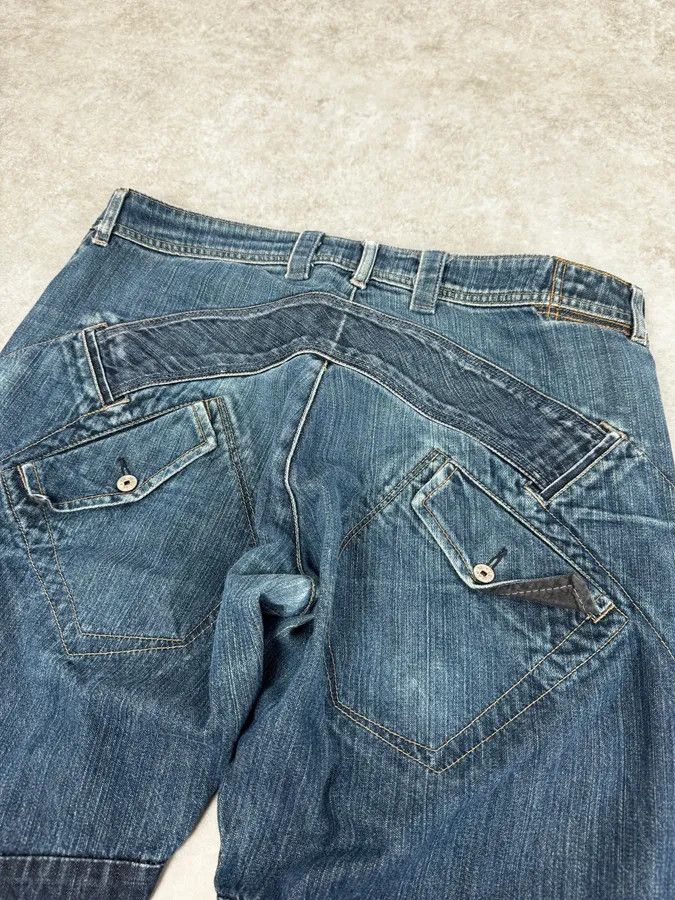 Marithe + Francois Girbaud FW2006 Marithé + François Girbaud Navy Patch Blue Cozy Large Denim Jeans Size US 34 / EU 50 - 7 Thumbnail