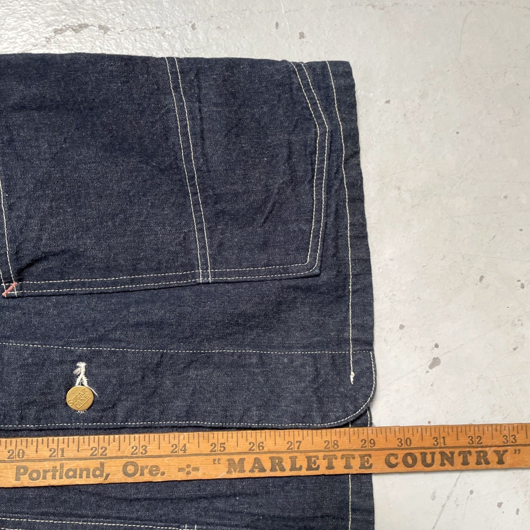 Sugar Cane Sugar Cane Japan Denim Chore Workwear Jacket 36 NWT Blue Cotton Denim Unisex Adults Vintage Heritage 40s 50s 60s Engineer Americana Biker Riding NWT Size US XXS / EU 40 - 5 Thumbnail