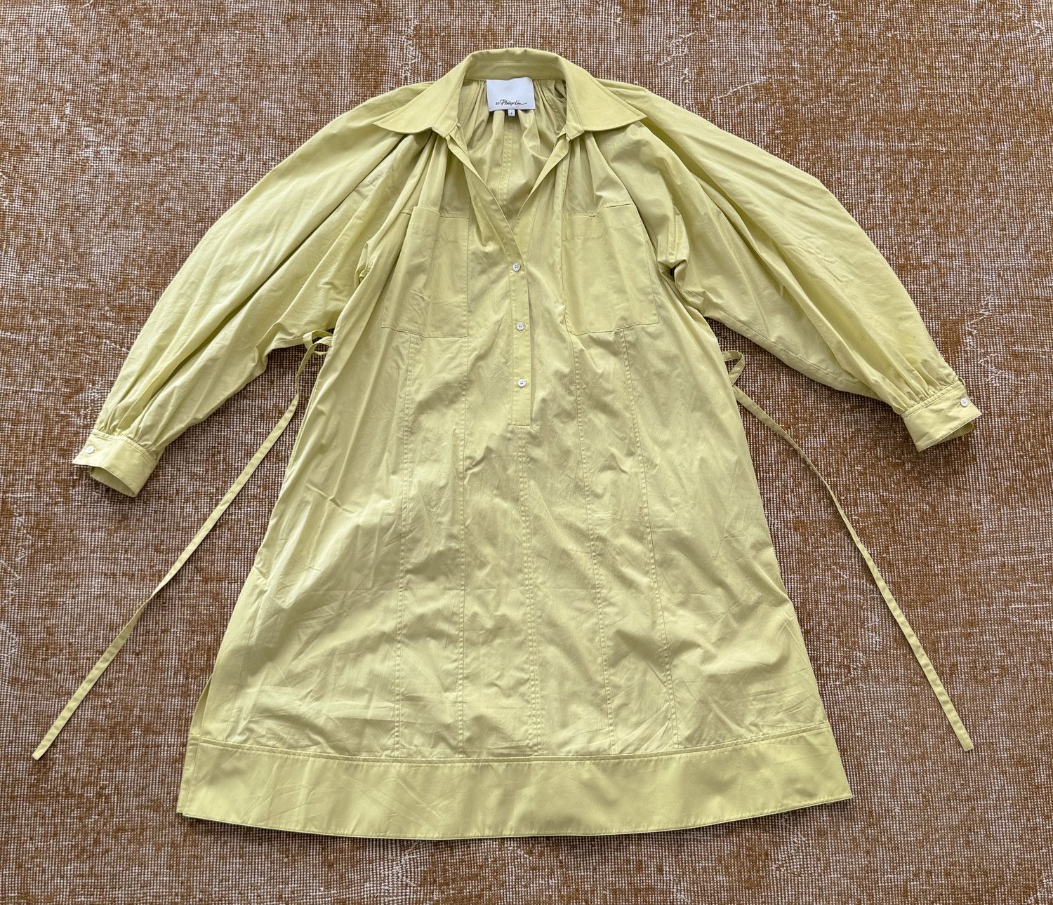 3.1 Phillip Lim 3.1 Phillip Lim Lime Long Shirt Dress S Size S / US 4 / IT 40 - 1 Thumbnail
