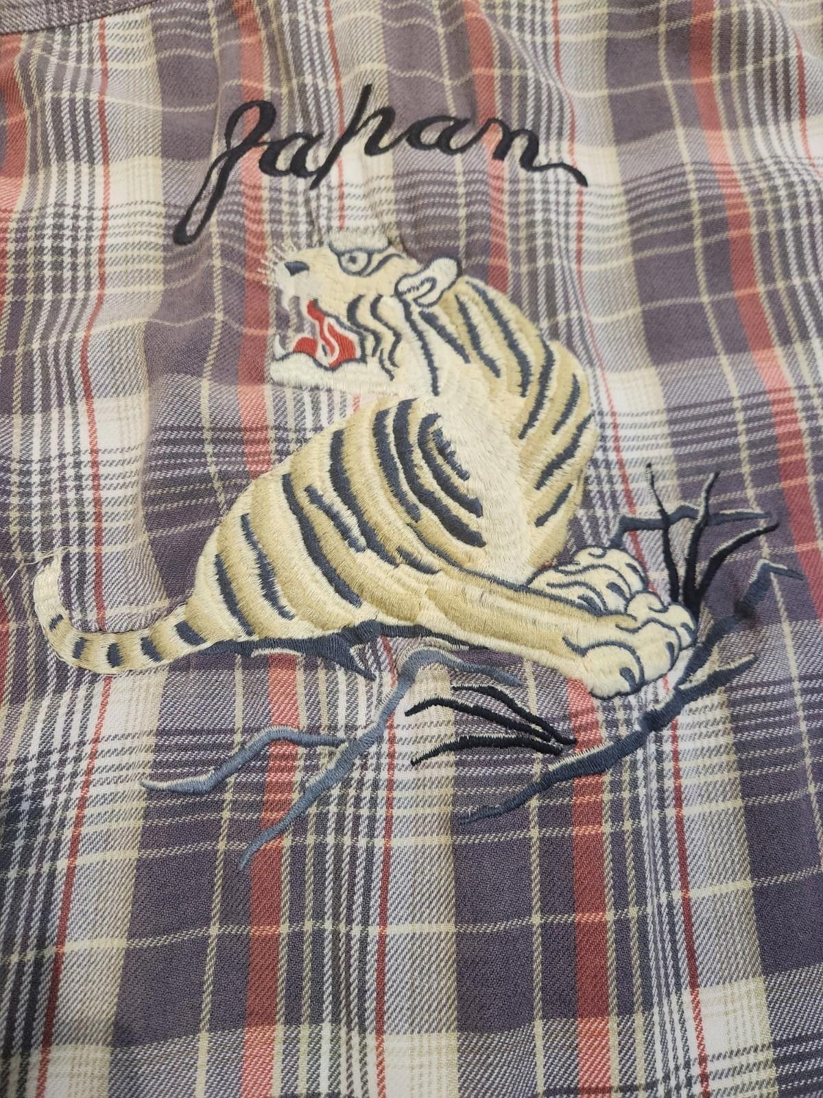 Polo Ralph Lauren Polo Ralph Lauren Japan Tiger Purple Plaid Flannel L Size US L / EU 52-54 / 3 - 5 Thumbnail