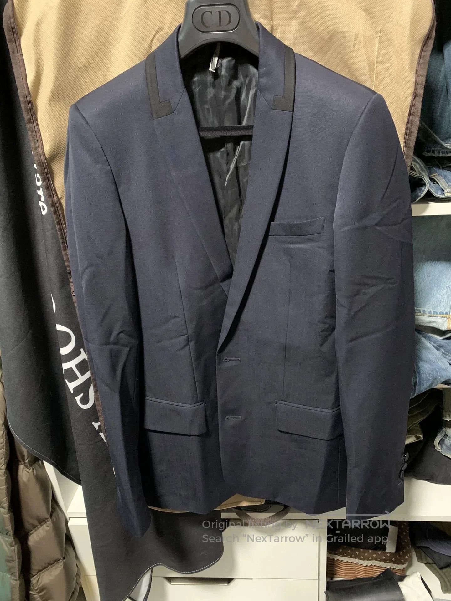 Dior Dior Homme Wool Suit Jacket in Navy Blue. Size US L / EU 52-54 / 3 - 1 Thumbnail