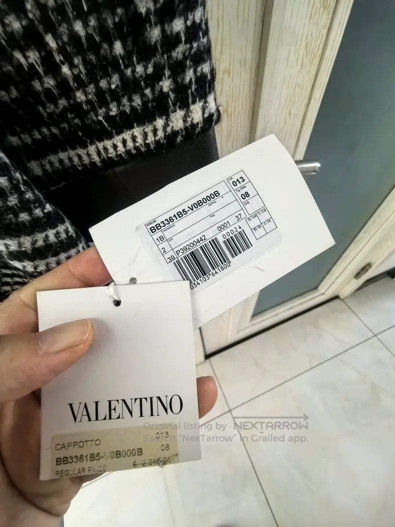Valentino Valentino Houndstooth coat Size L / US 10 / IT 46 - 4 Thumbnail