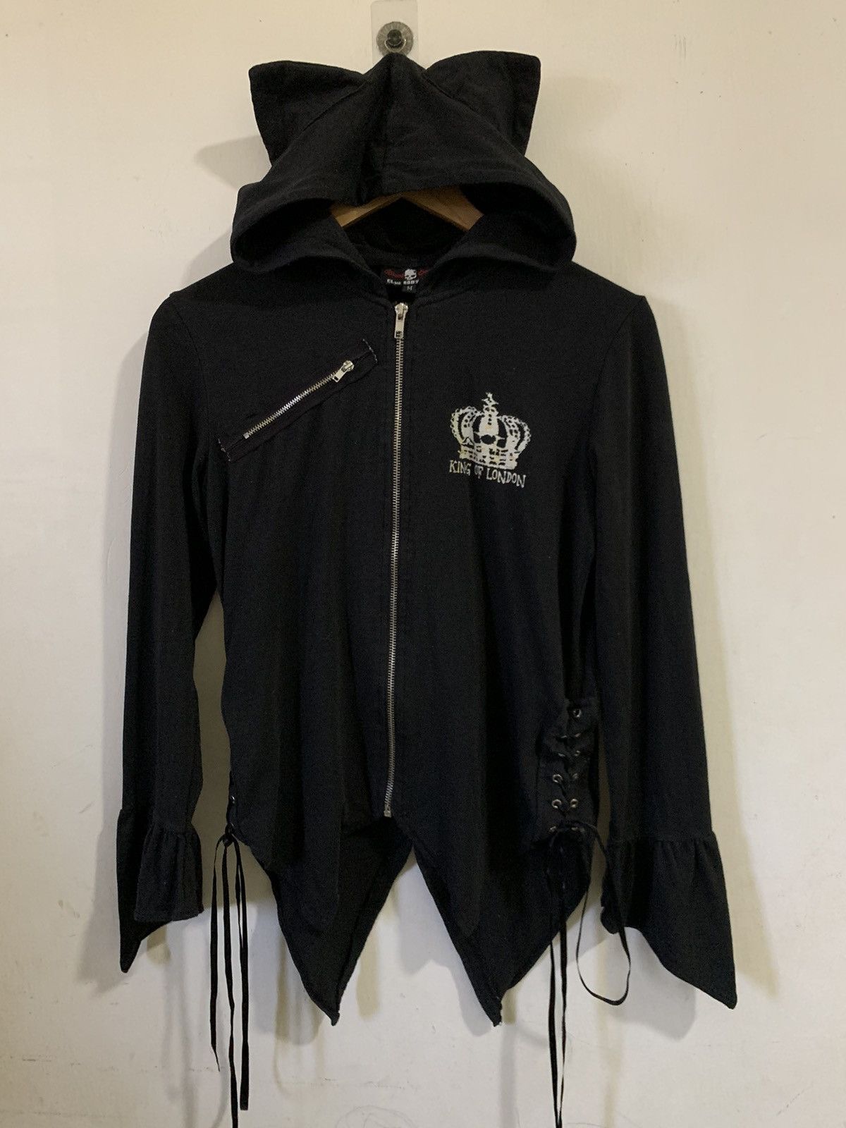 Japanese Brand Blood Storm Y2K Fetaher Crown Skull Hooded Size M / US 6-8 / IT 42-44 - 1 Thumbnail