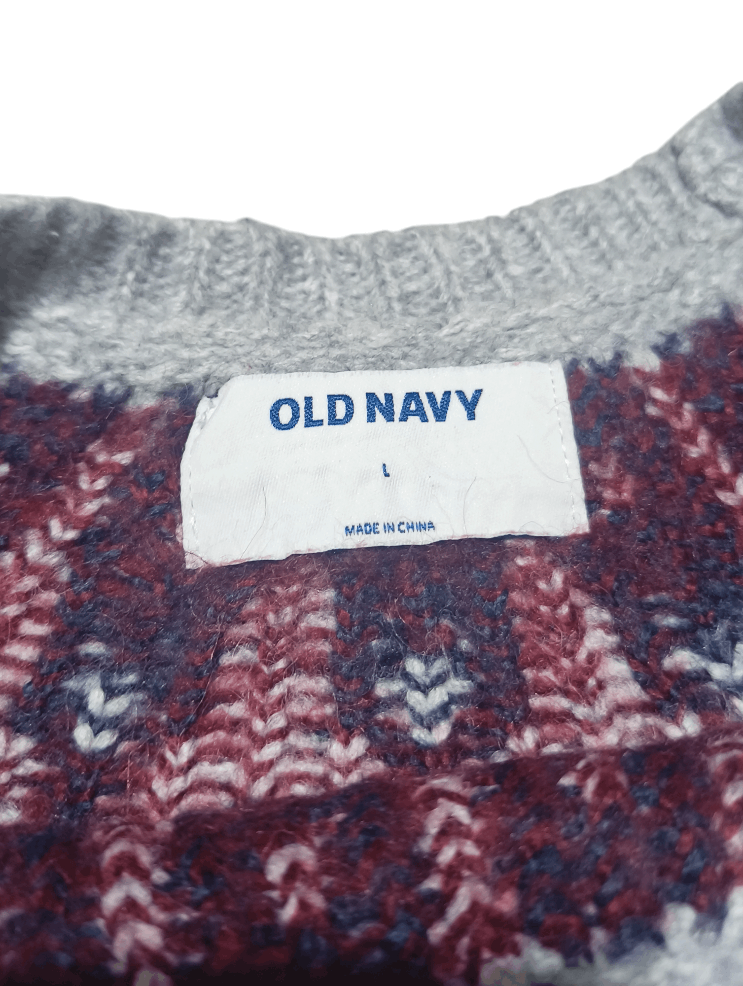 Old Navy Vintage 90s OLD NAVY Ethnic Striped Motifs Knit Sweater Size US L / EU 52-54 / 3 - 6 Thumbnail