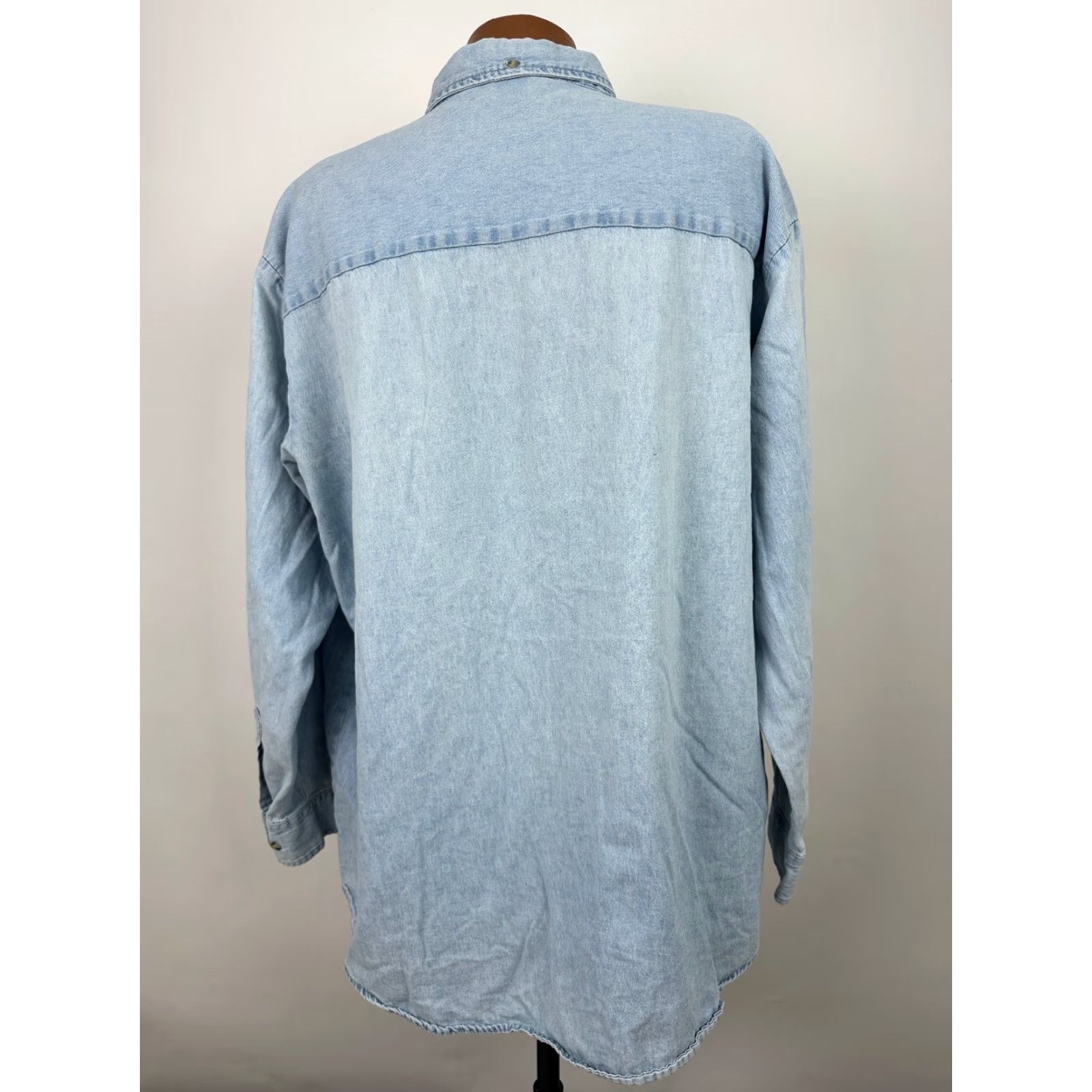 Vintage VINTAGE Rivers End Denim Shirt Men 3XL Harley-Davidson Owners Groups Button-Down Eagle Blue 90s Biker Hipster Outdoor NOD Mens Size US XXL / EU 58 / 5 - 6 Thumbnail