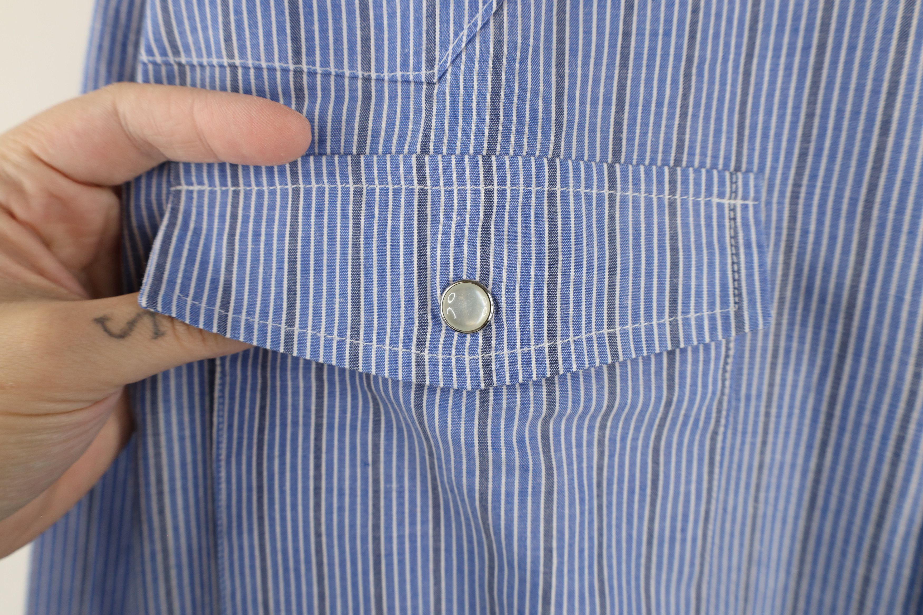 Vintage Vintage 90s Streetwear Striped Western Snap Button Shirt Size US XXL / EU 58 / 5 - 5 Thumbnail
