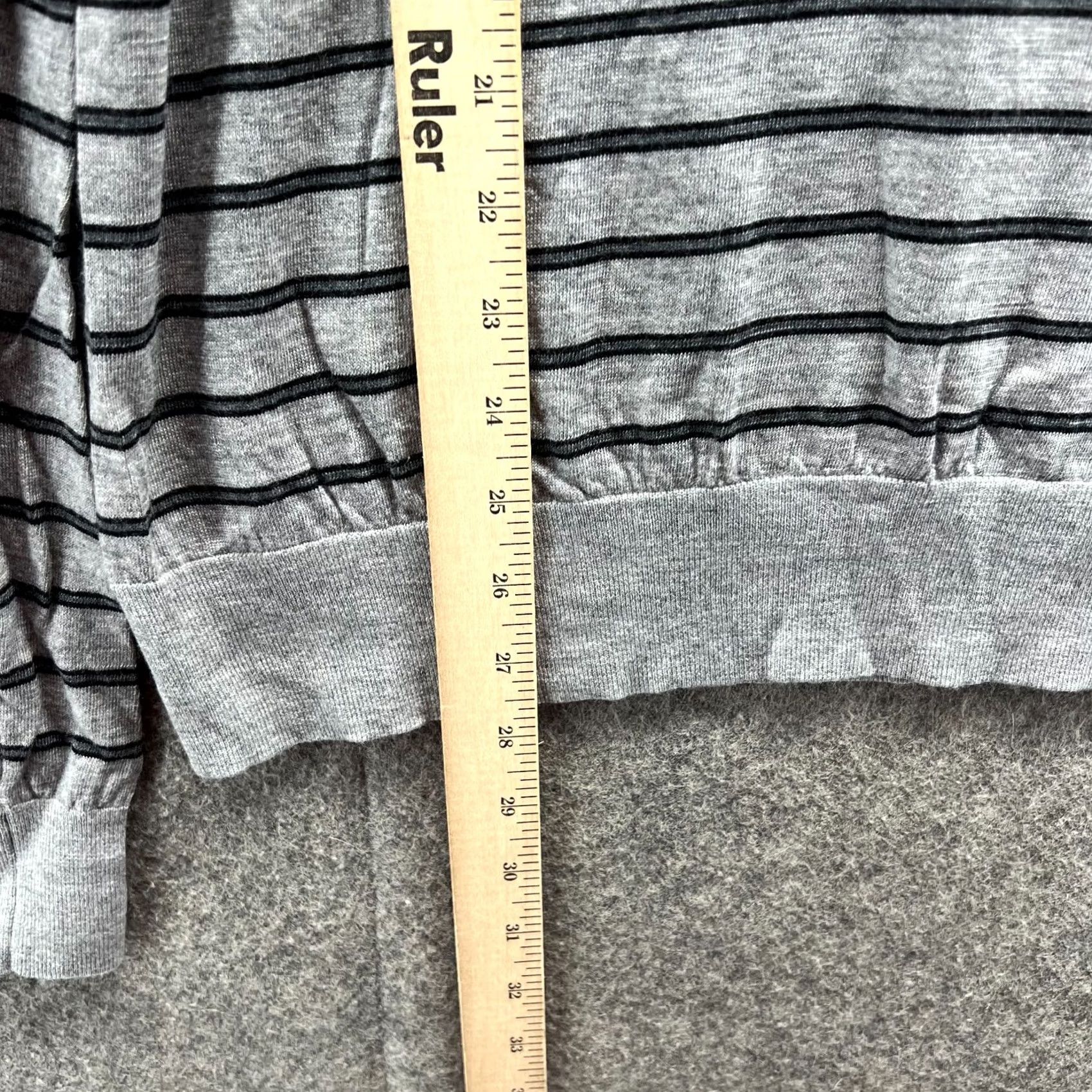 Theory Theory Sweater Mens XL Gray Black Striped Crewneck Wool Fleece Vintage Extra Size US XL / EU 56 / 4 - 5 Thumbnail