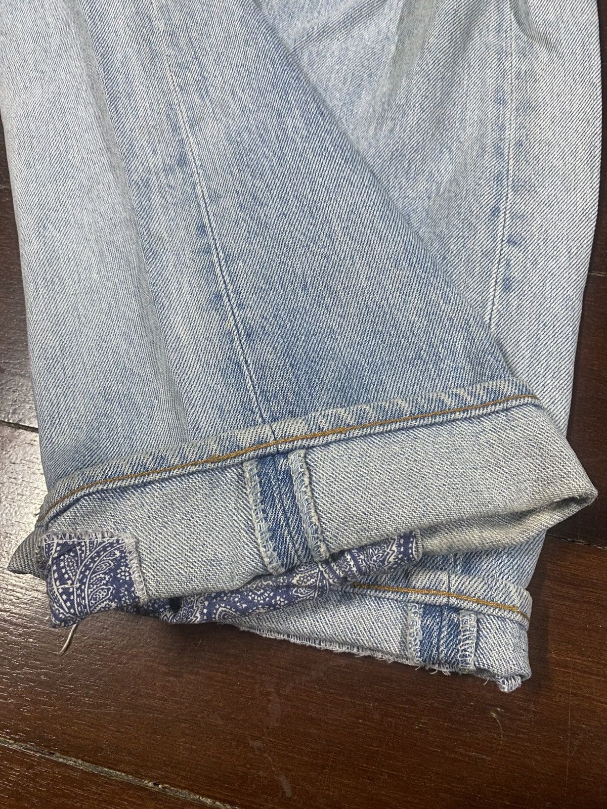 Levi's Vintage 70s 80s Levis 501 distressed rework patch mud wash Size US 30 / EU 46 - 24 Thumbnail