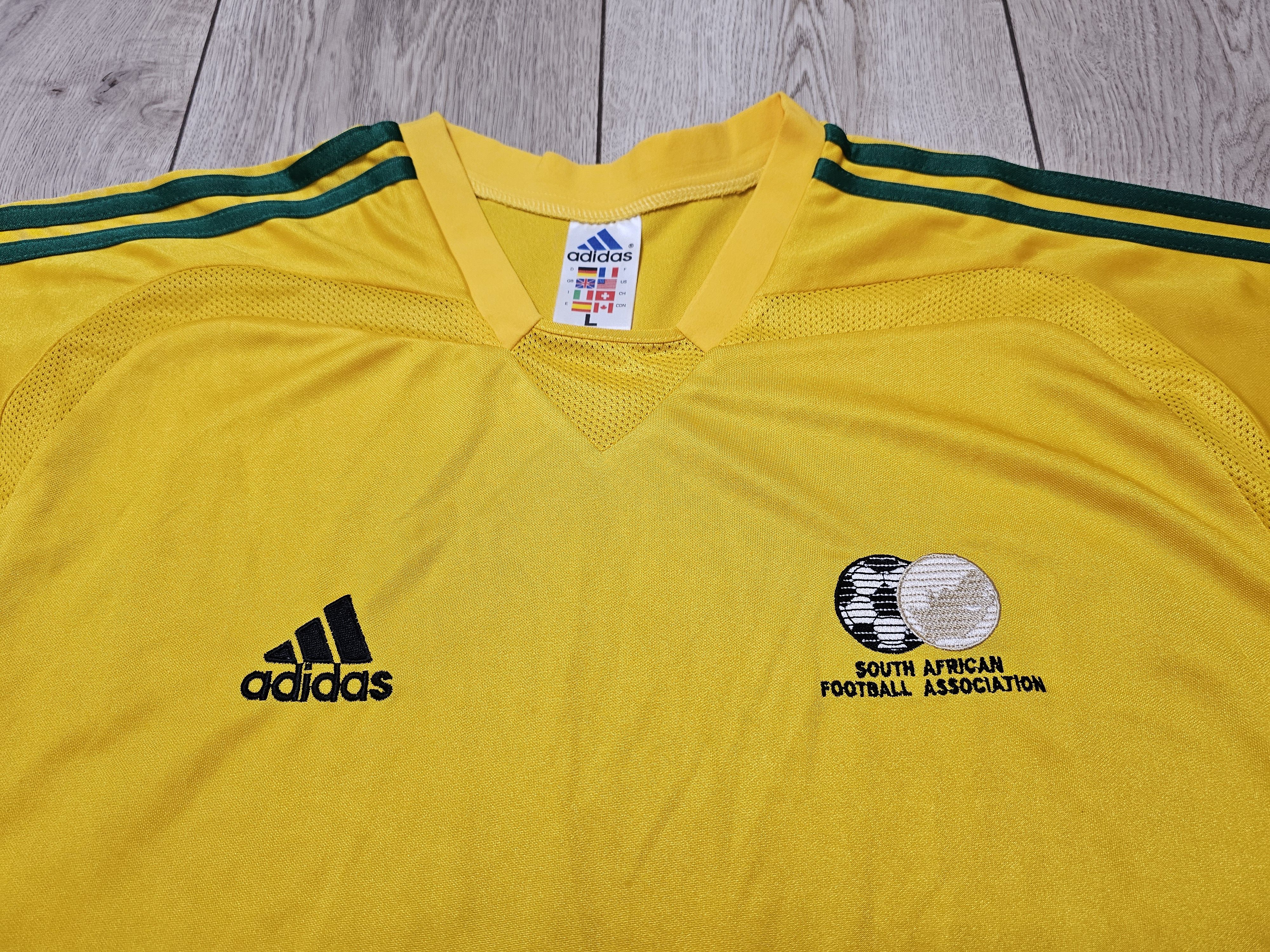 Vintage SOUTH AFRICA 2002 2004 HOME FOOTBALL SHIRT SOCCER JERSEY Size US L / EU 52-54 / 3 - 3 Thumbnail