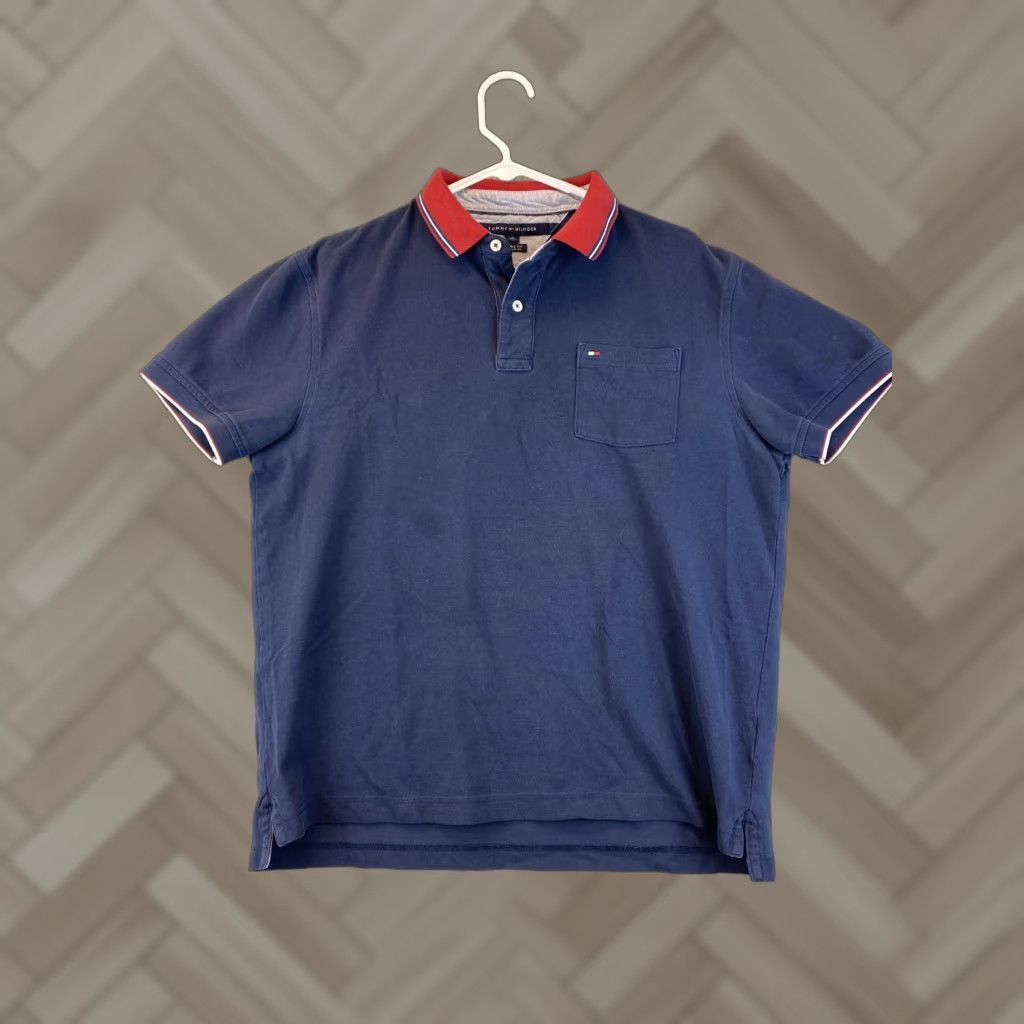 Tommy Hilfiger Tommy Hilfiger Polo Shirt Men L Blue Short-Sleeve Solid 77-15 Size US L / EU 52-54 / 3 - 1 Thumbnail