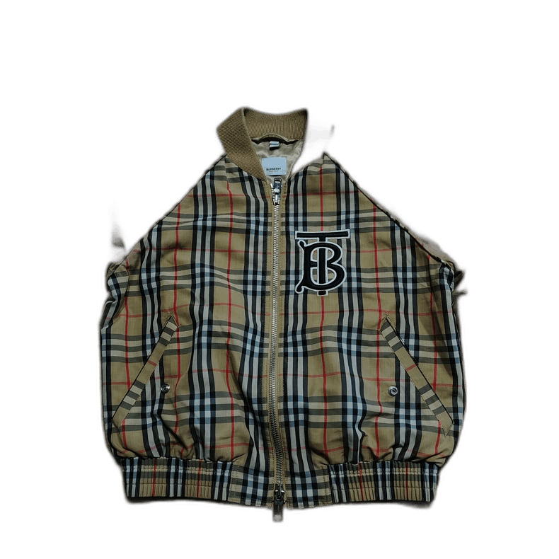 Burberry Burberry TB Embroidered Check Bomber Jacket Size US M / EU 48-50 / 2 - 1 Thumbnail