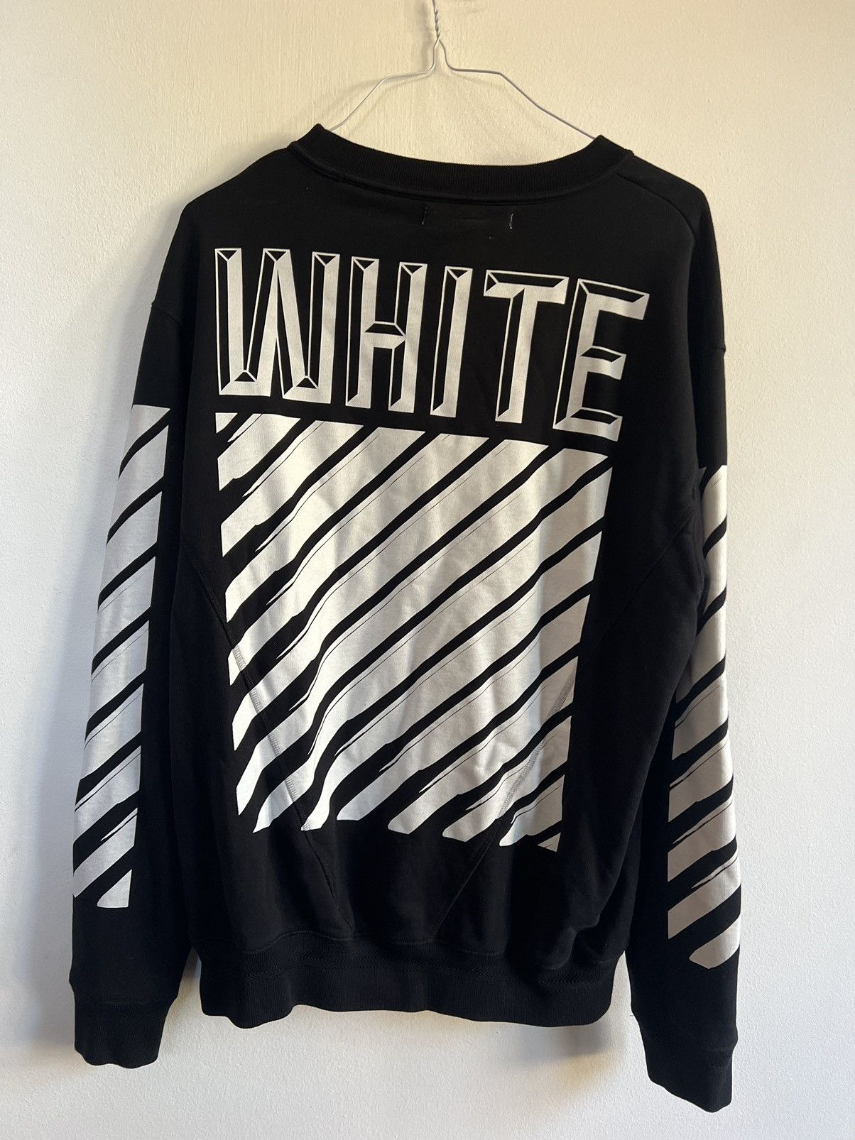 Off white crewneck discount white spray grailed