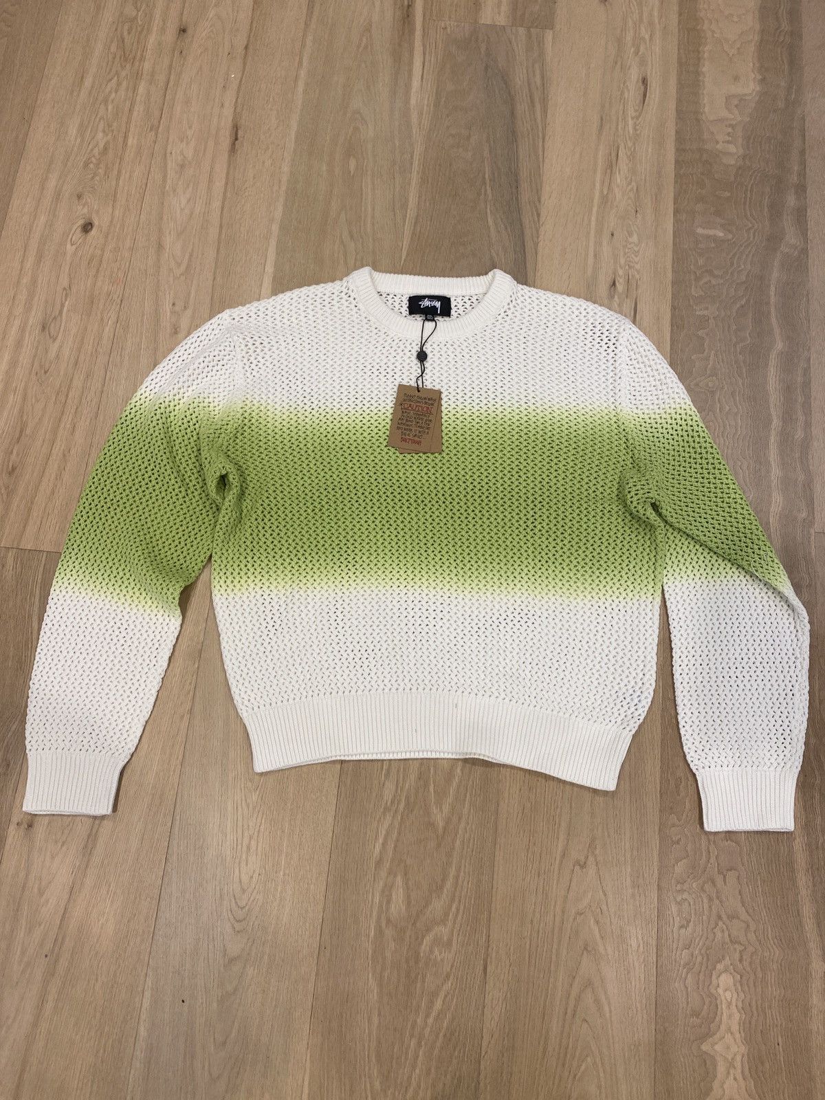 Stussy STUSSY BRIGHT GREEN KNIT SWEATER Size US XXL / EU 58 / 5 - 5 Thumbnail