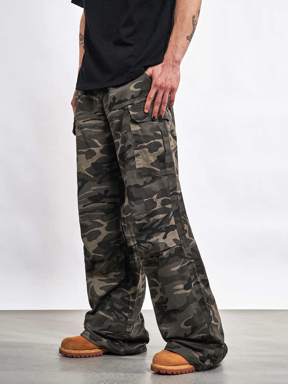 Vintage Cargo Straight Wide Leg Pants Size US 34 / EU 50 - 2 Thumbnail