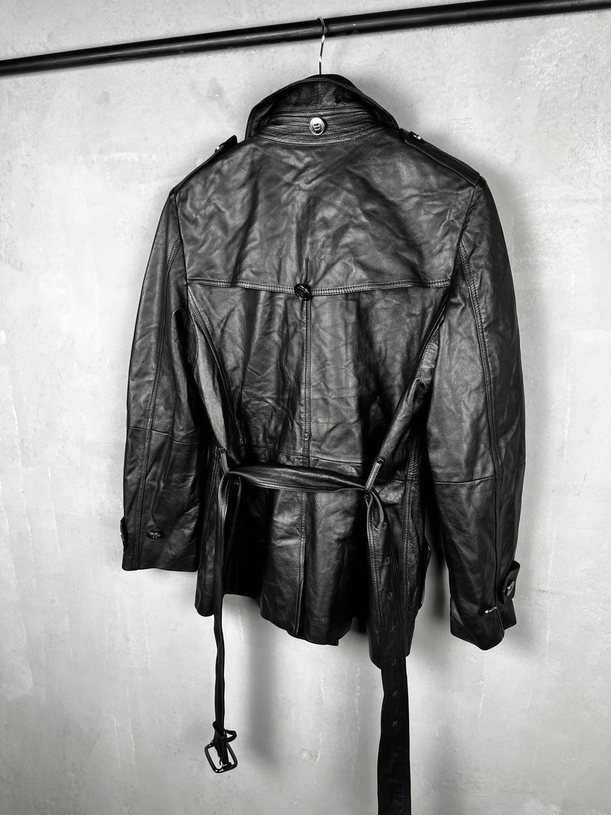 Burberry Burberry avant garde y2k leather coat jacket RARE Size M / US 6-8 / IT 42-44 - 12 Thumbnail