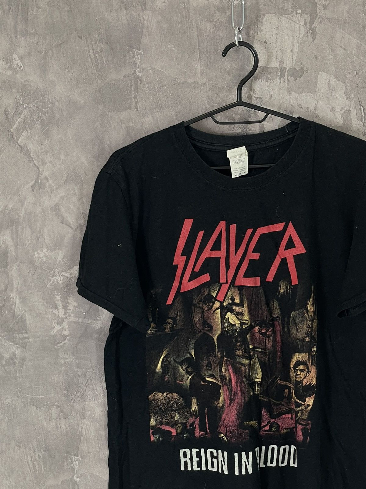 Band Tees × Slayer Slayer T-Shirt SKULL Heavy Metal Rock Band Tee Size US M / EU 48-50 / 2 - 3 Thumbnail