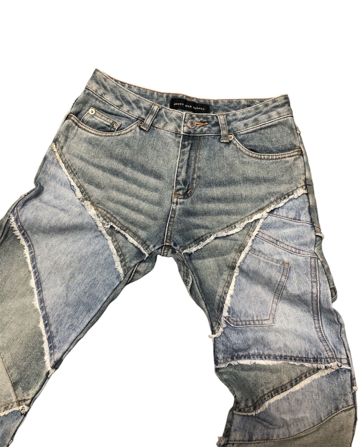 Other VINTAGE JOUER AUX ECHECH HAGI DENIM FLARED JEANS Size 28" / US 6 / IT 42 - 10 Thumbnail