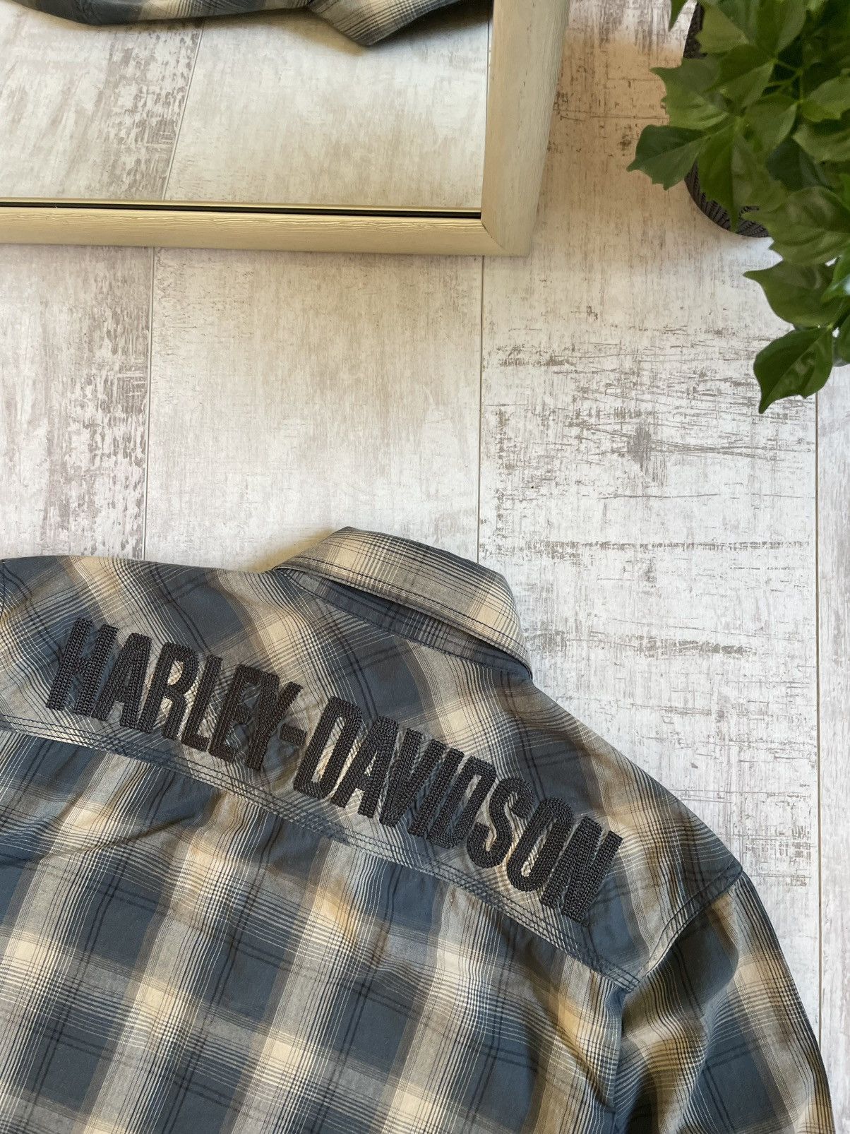 Harley Davidson × Japanese Brand Vintage Harley Davidson Flannel Shirt Button Up Size US S / EU 44-46 / 1 - 3 Thumbnail