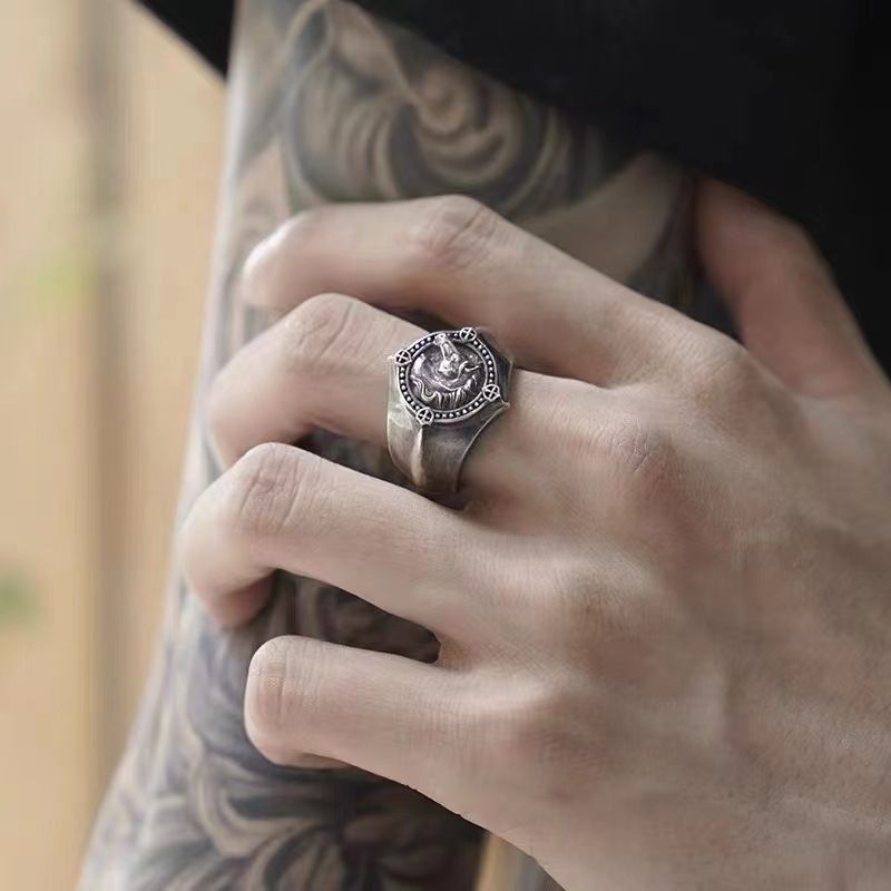 Jewelry Dark Jewelry Rings Open Size Chrome Ring (Size 7-13) Size ONE SIZE - 2 Thumbnail