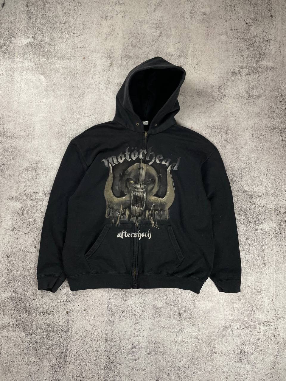 Vintage Motorhead Aftershock Metal Rock Full Zip Hoodie