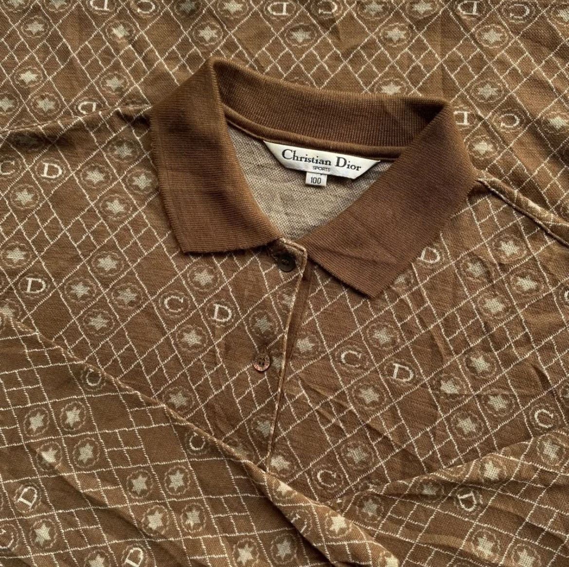 Christian Dior Monsieur Christian Dior Fullprint Logi Polo shirt Size US L / EU 52-54 / 3 - 3 Thumbnail