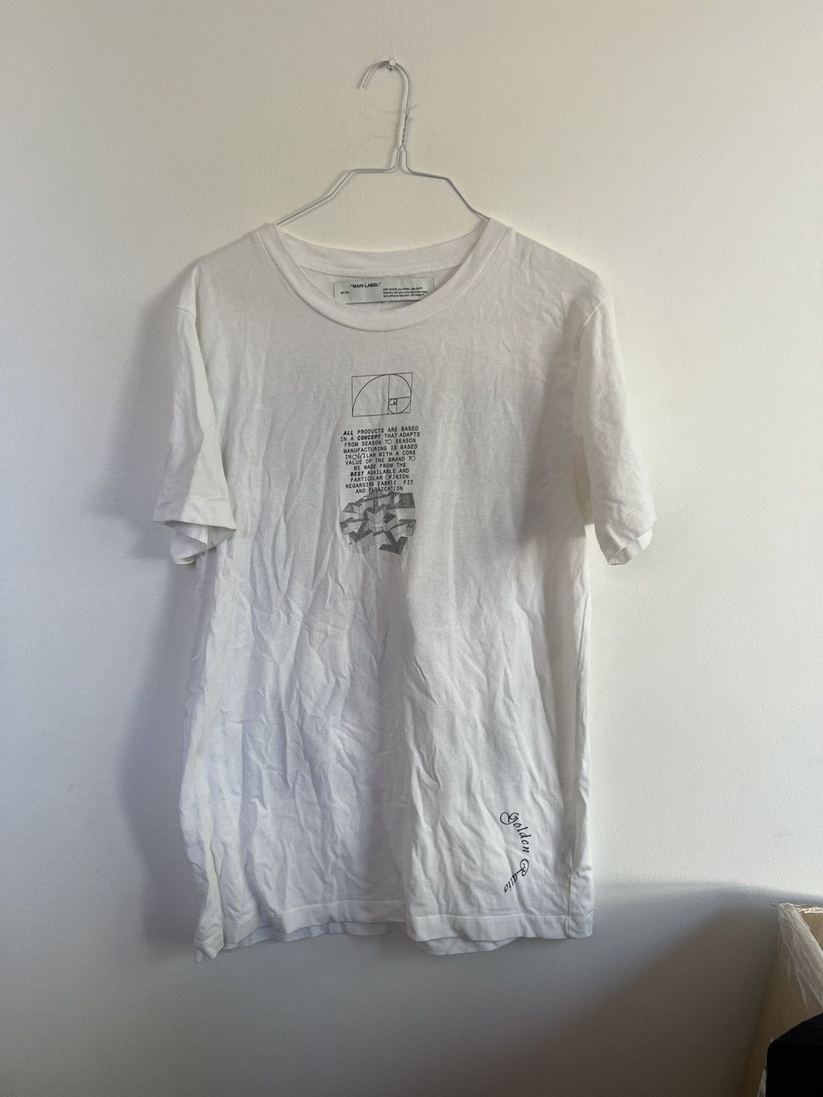 Off-White Off white Golden Ratio TEE Size US L / EU 52-54 / 3 - 2 Thumbnail