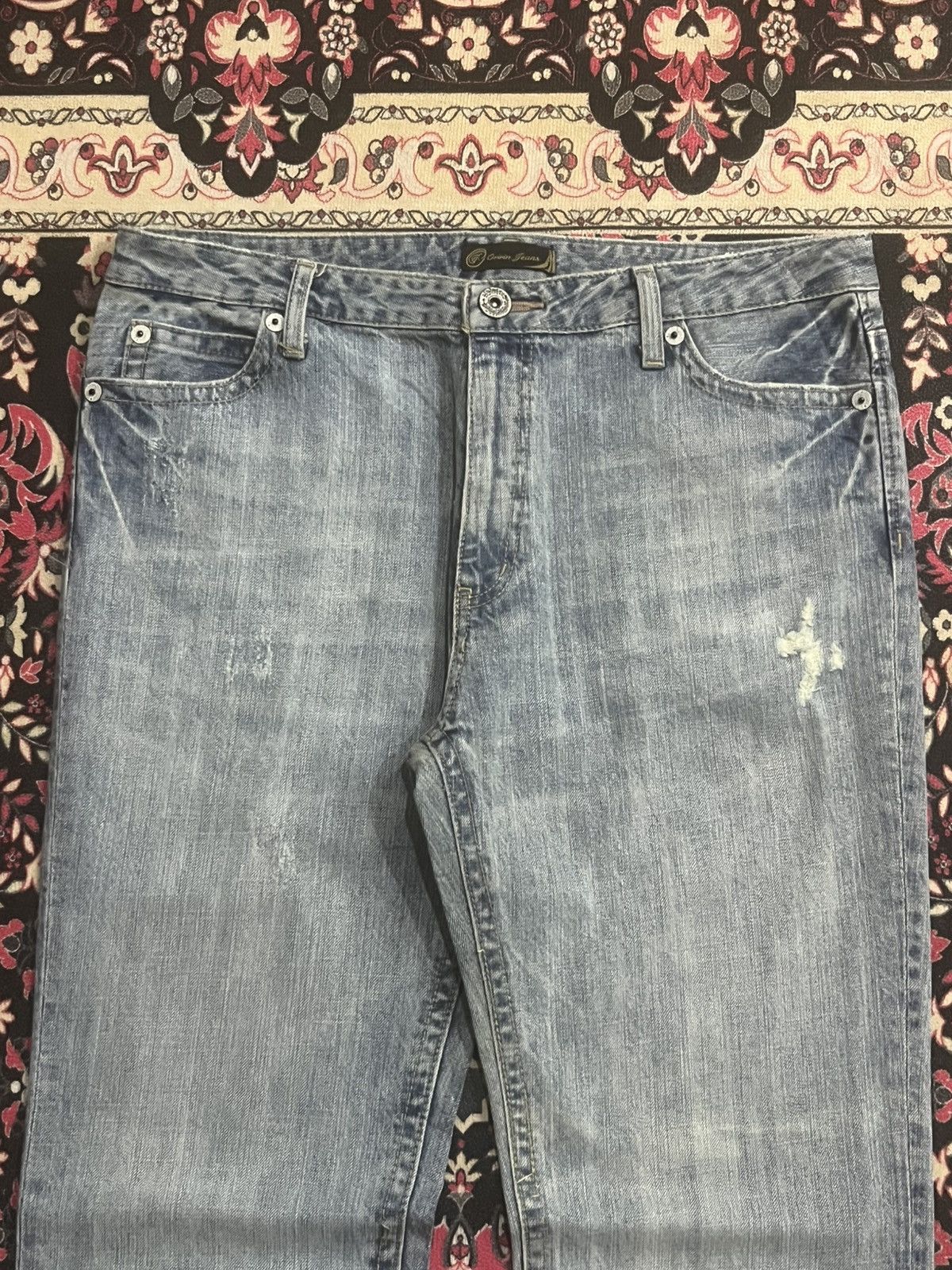 Japanese Brand Vintage Japanese Brand Oririn Blue Washed Ripped Flare Jeans Size US 34 / EU 50 - 4 Thumbnail