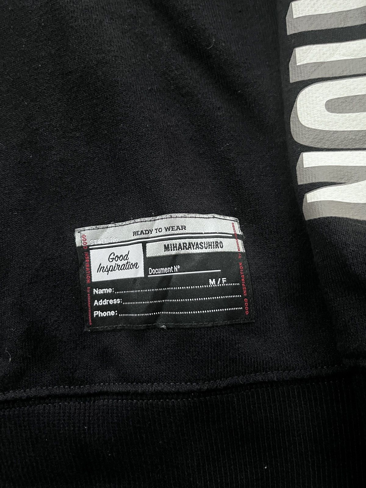 Maison MIHARA YASUHIRO Black Maison Mihara Yasuhiro GOOD Hoodie Size US L / EU 52-54 / 3 - 6 Thumbnail