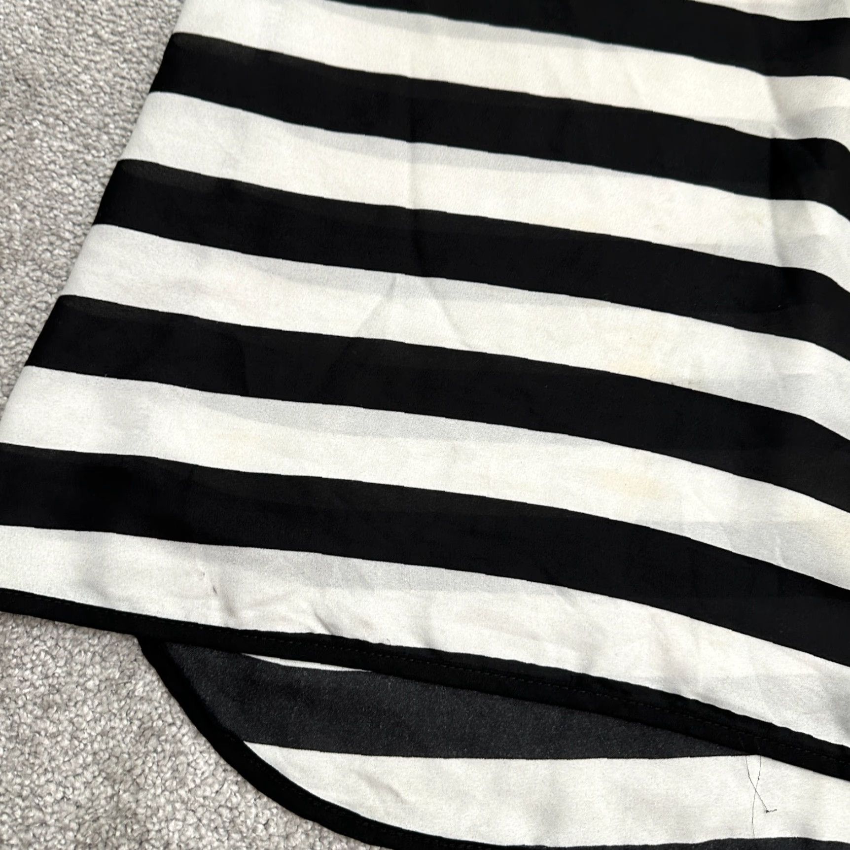 Vintage Ashley Stewart Tunic Blouse Womens 12 Blue White Black Striped Sleeveless Casual Shirt Size XL / US 12-14 / IT 48-50 - 7 Thumbnail