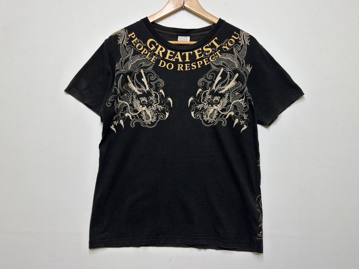 Vintage Vintage Dragon Big Graphic Motors Poem Faded Black Size US S / EU 44-46 / 1 - 6 Thumbnail