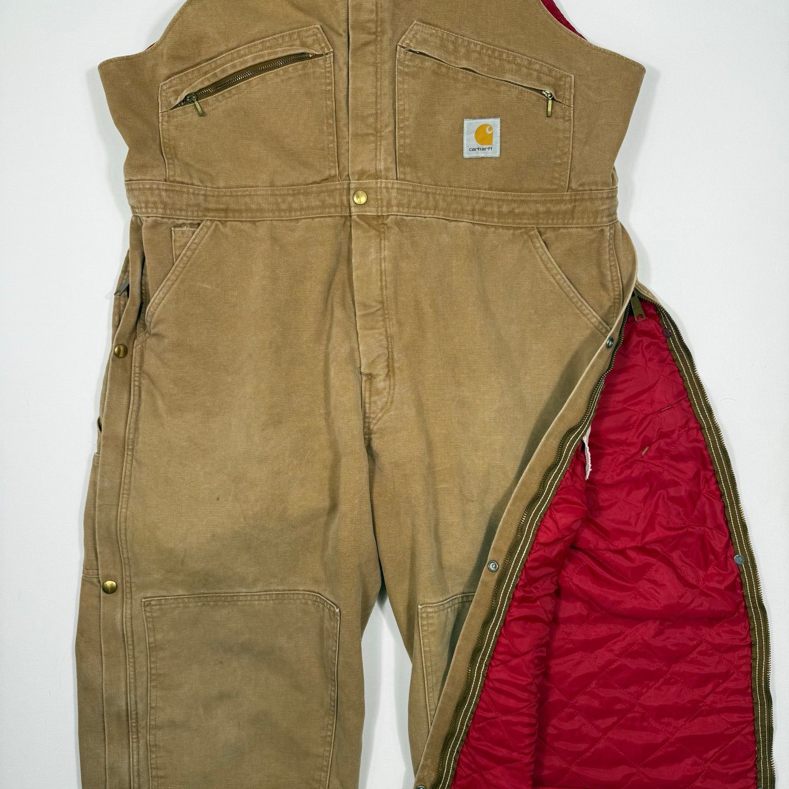 Carhartt Vintage Carhartt Duck Canvas Insulated Overalls Brown USA Size US XL / EU 56 / 4 - 8 Thumbnail