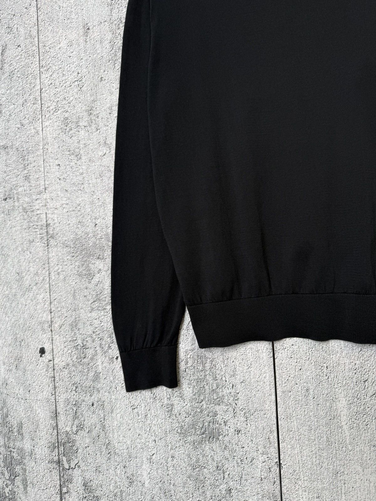 Our Legacy Our Legacy SS16 Black Crepe Lightweight Crewneck Sweater Size US M / EU 48-50 / 2 - 8 Thumbnail