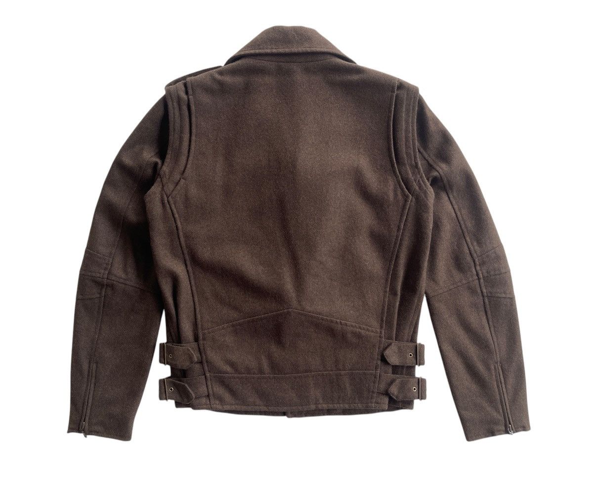Morgan Homme Detachable Double Collar Wool Biker Jacket Size US M / EU 48-50 / 2 - 6 Thumbnail
