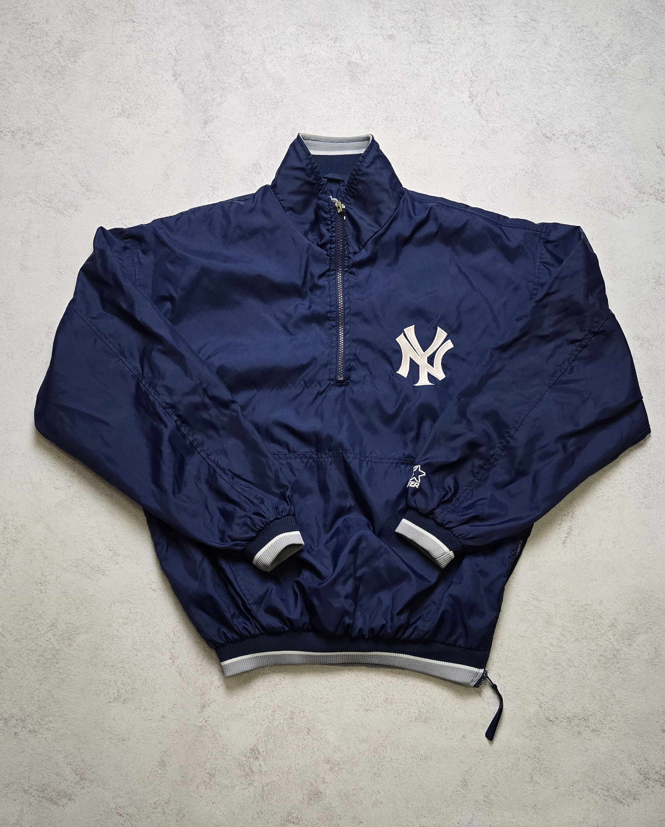 Starter Vintage Starter New York Yankees MLB 1/4 Zip Pullover Jacket Size US L / EU 52-54 / 3 - 1 Thumbnail