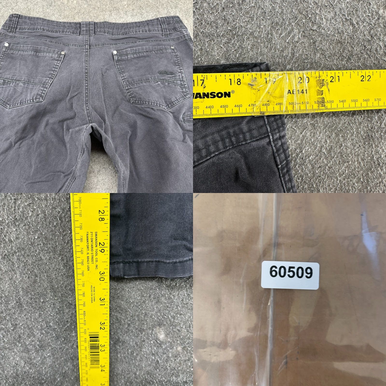 Vintage Kuhl Pants Mens 38x30 Black Carpenter Straight Leg Canvas Vintage Patina Dye Jeans? Size US 38 / EU 54 - 8 Thumbnail