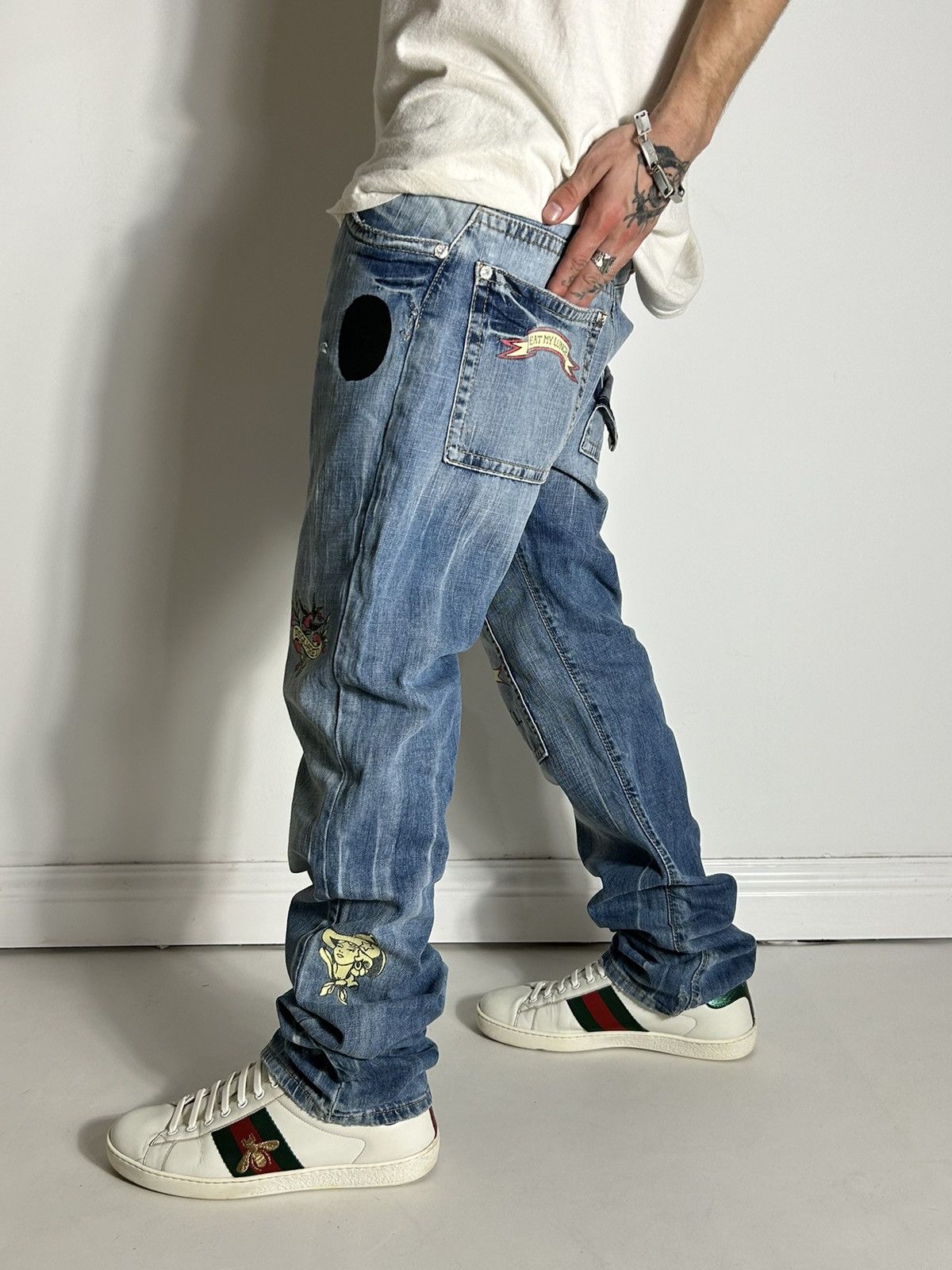 Dsquared2 Dsquared2 Aloha Mother Fucker Hawaii Y2K Denim Jeans | Grailed