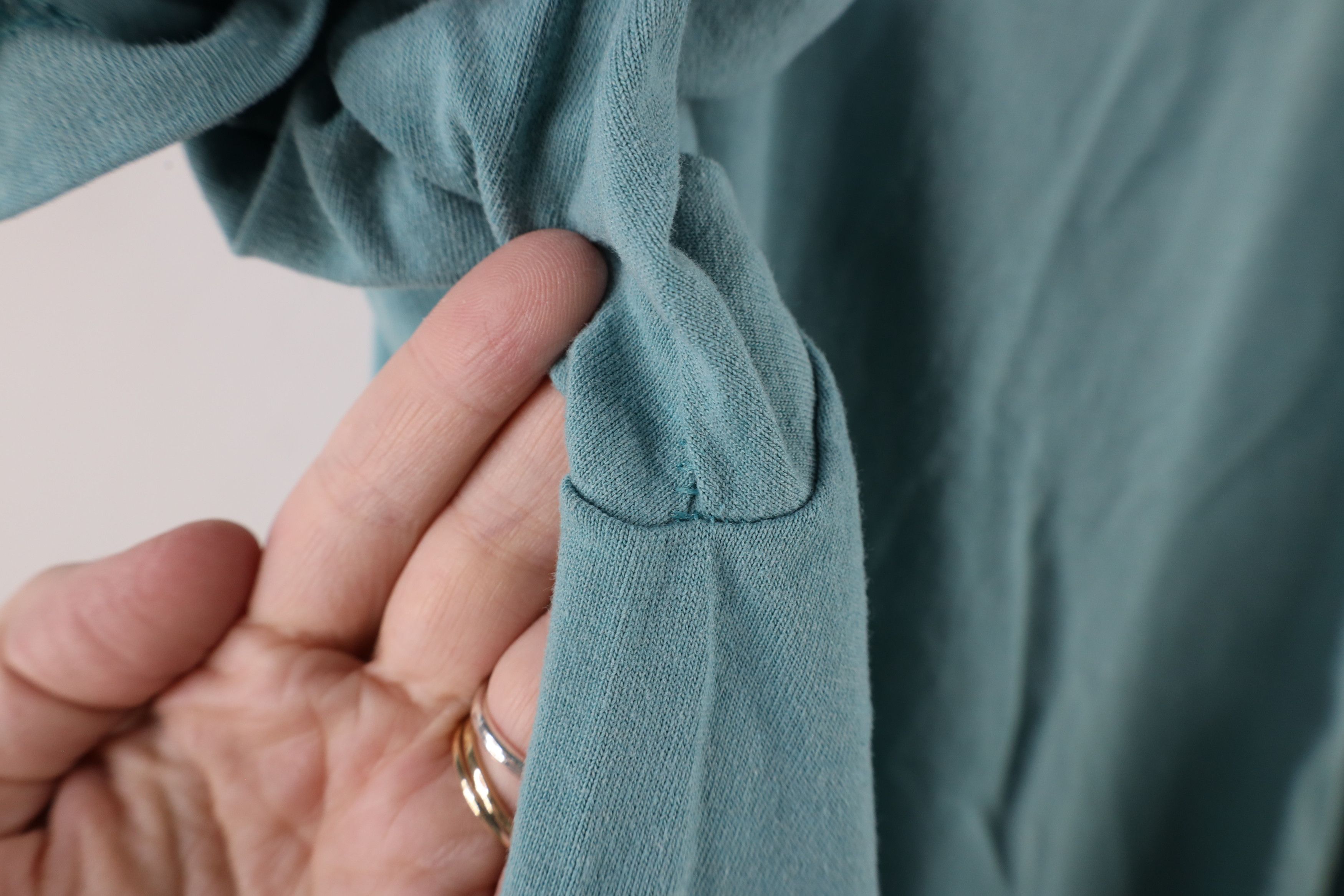 Vintage Vintage 90s Streetwear Blank Short Sleeve T-Shirt Teal Size US XL / EU 56 / 4 - 6 Thumbnail