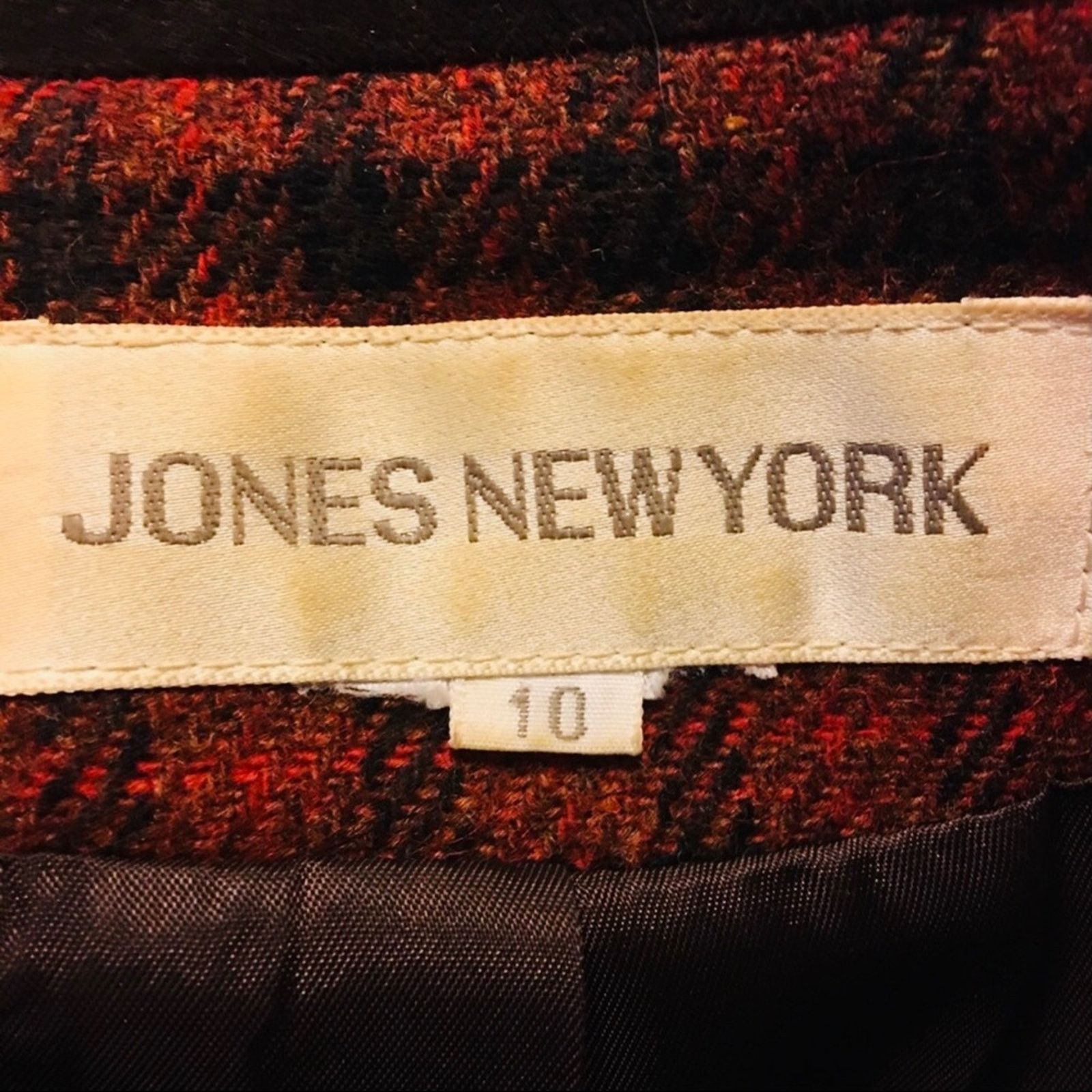 Jones New York Jones New York 100% lambs wool plaid jacket 10 Size L / US 10 / IT 46 - 7 Thumbnail