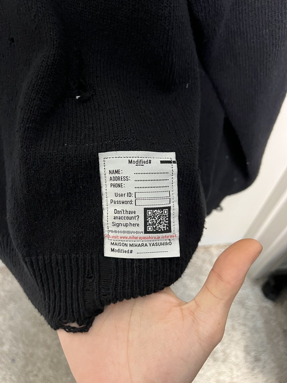 Maison MIHARA YASUHIRO Maison Mihara Yasuhiro Distressed Knit Sweater Size US M / EU 48-50 / 2 - 4 Thumbnail