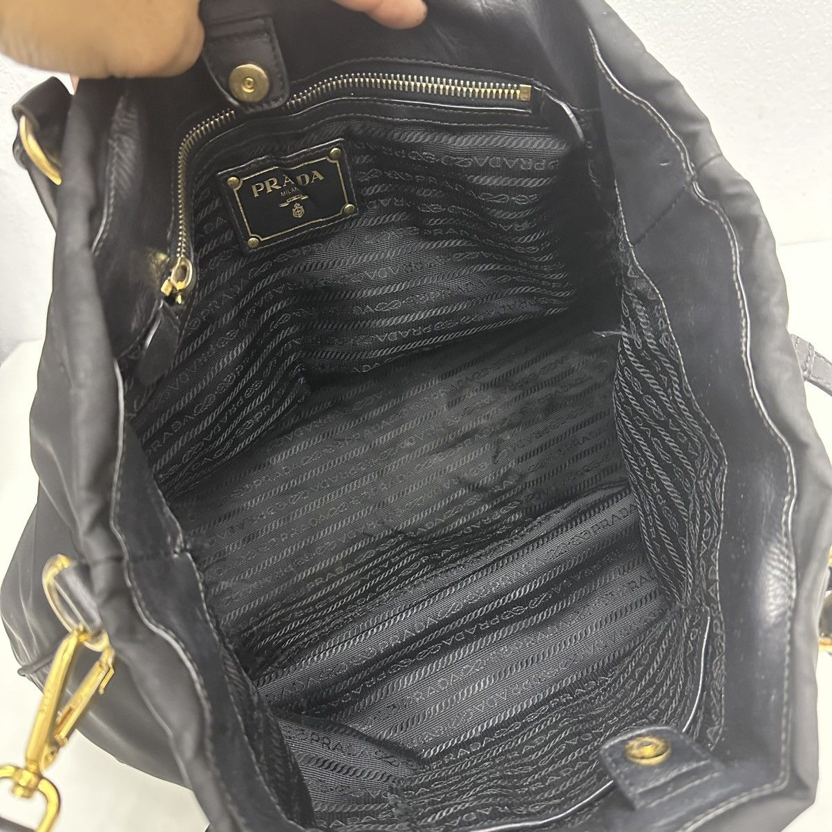 Prada ‼️LASTDROP‼️ AUTHENTIC PRADA TESSUTO CALF TOTE WITH LONG STRAP Size ONE SIZE - 13 Thumbnail