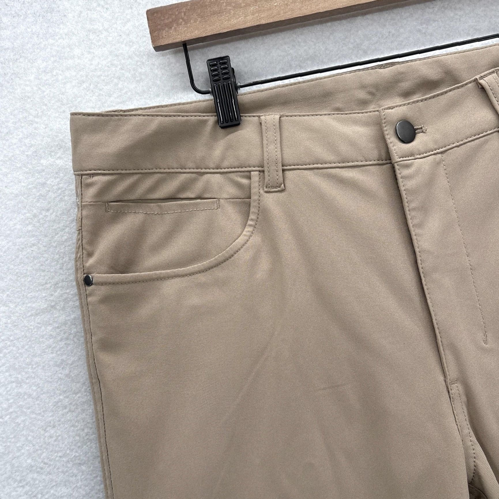 Vintage OneDayAway Pants Mens 34x30 Beige 5-Pocket Casual Performance Stretch Tech Golf Shirt? Size US 34 / EU 50 - 3 Thumbnail