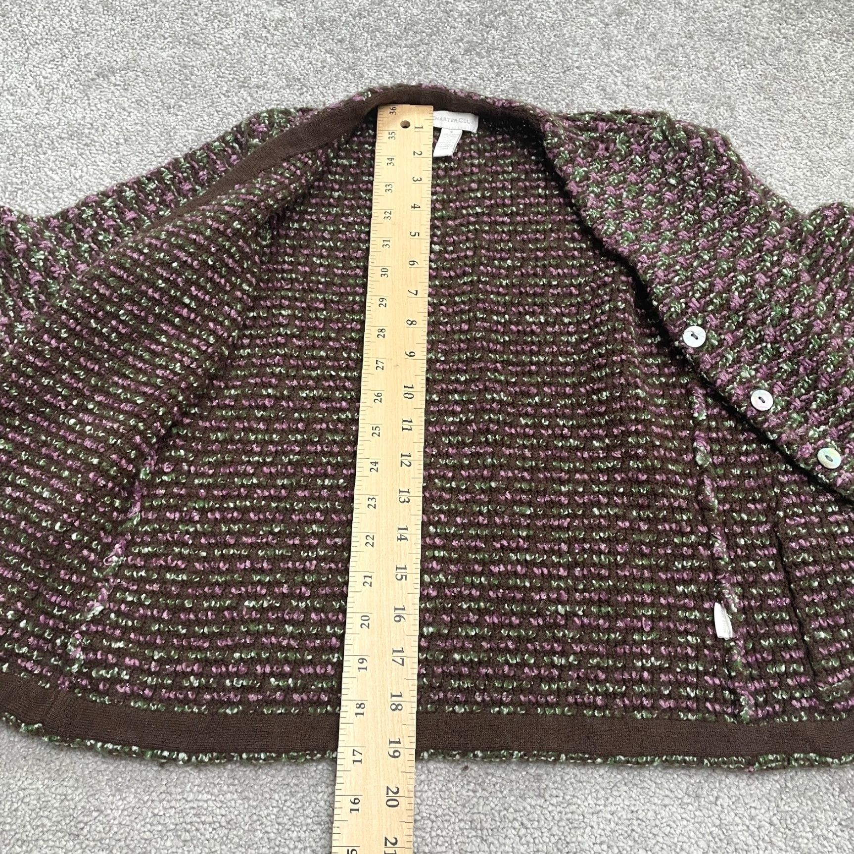 Charter Club Charter Club Cardigan Sweater Womens S Multicolor Knit Button Chunky Knit All Seasons Casual Womens Size S / US 4 / IT 40 - 5 Thumbnail