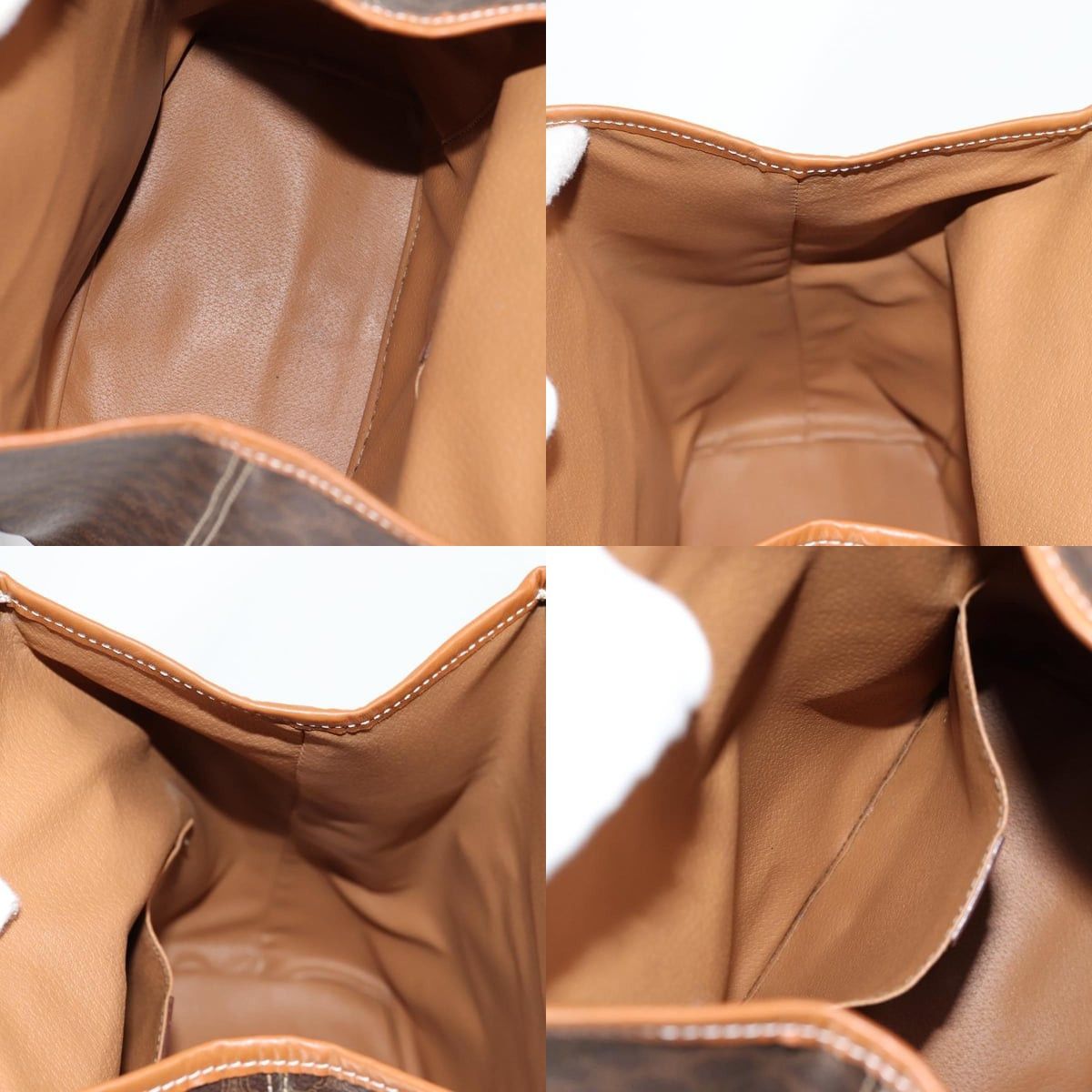 Celine CELINE Macadam Canvas Backpack Pvc Leather Brown Gold Size ONE SIZE - 13 Thumbnail