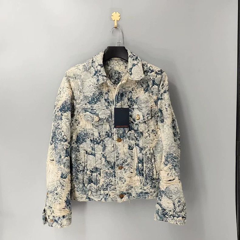 Louis Vuitton Floral Print Denim Jacket