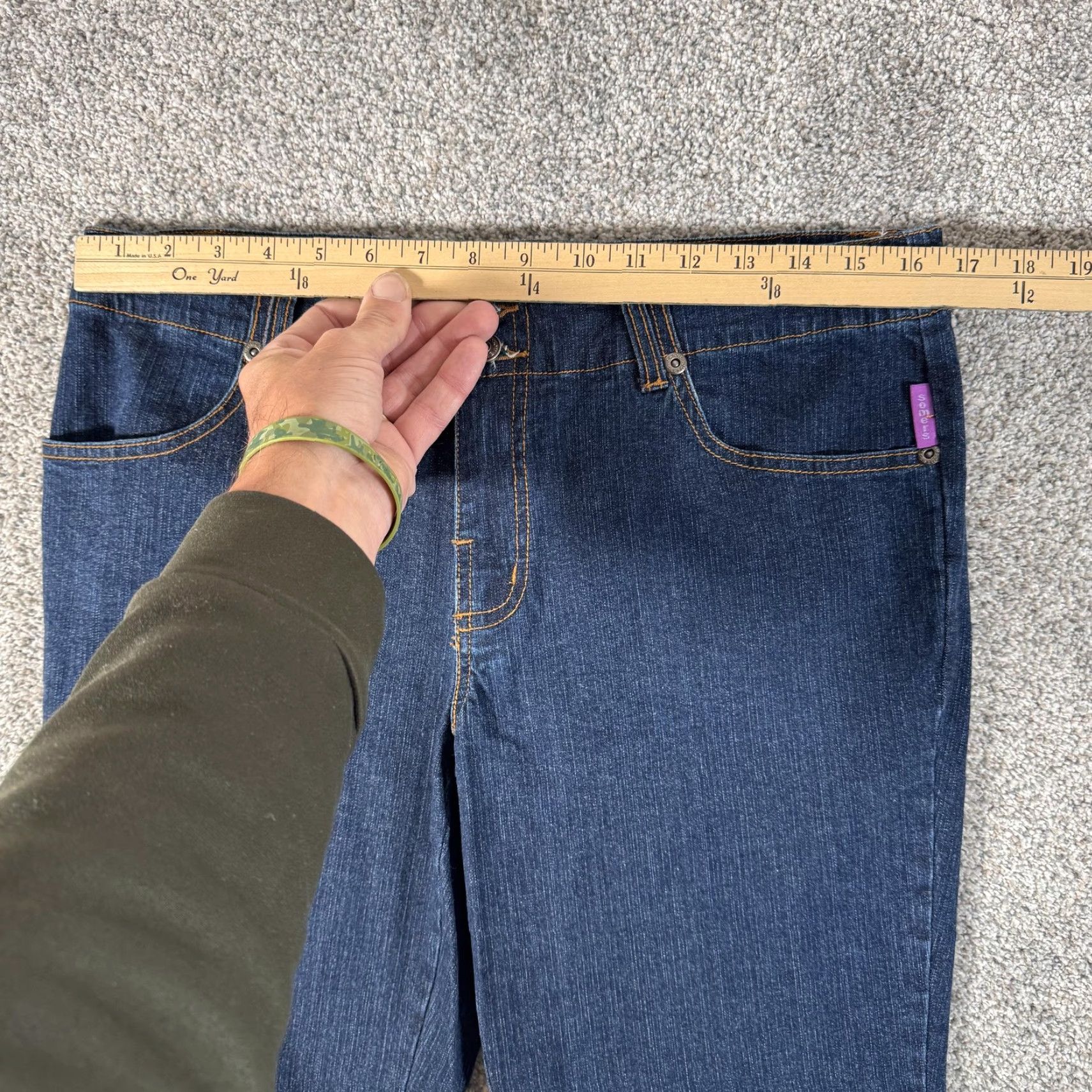 Vintage VINTAGE Suzanne Somers Collection Jeans Flare 10 Denim Mid Rise Women Blue Stretch Size 32" / US 10 / IT 46 - 3 Thumbnail