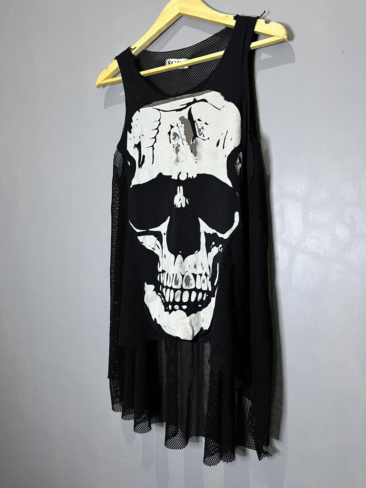 Designer × Japanese Brand × Yohji Yamamoto Japanese Brand Asymmetrical Punk Tank Top Size L / US 10 / IT 46 - 2 Thumbnail
