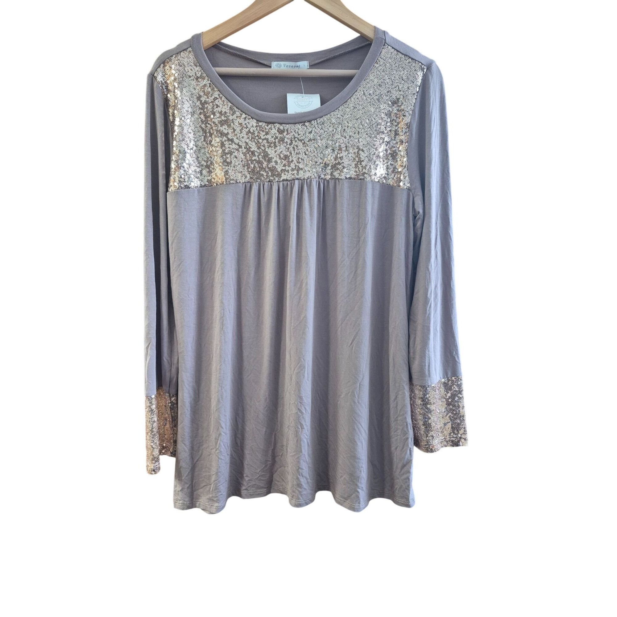 Other Veveret - Women's Top - Round Neck Rayon Top Contrast Small Size S / US 4 / IT 40 - 2 Thumbnail