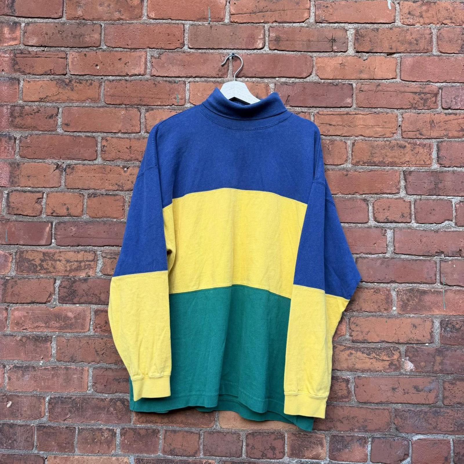 Gap Vintage gap colour block turtle neck shirt 90s L/XL Size US L / EU 52-54 / 3 - 1 Thumbnail